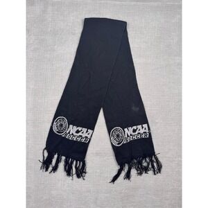 NCAA Soccer Scarf Mens One Size Black NCAA Soccer Knit Fringe NCAA Fan Gear